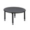 Kee Round Classroom Tables, 42 W, 42 L, 23-34 H, Wood, Metal, Grey TB42RNDGYAPBK - alternate 2